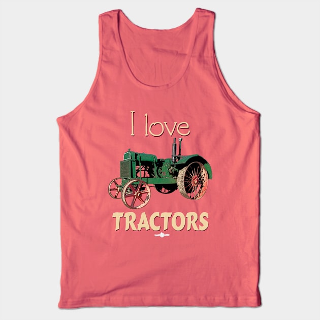 I Love Tractors Hart Parr Tank Top by seadogprints